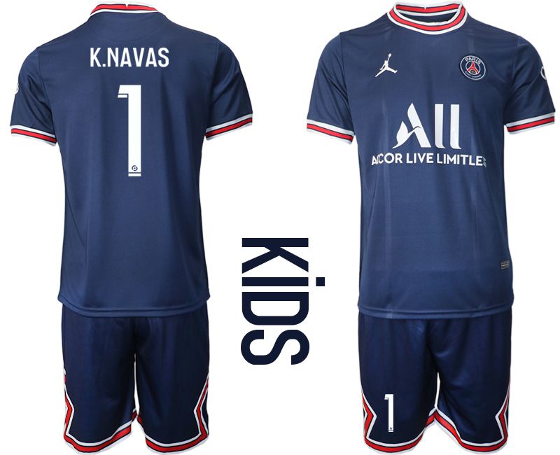 Youth 2021-2022 Club Paris St German home blue #1 Soccer Jersey->liverpool jersey->Soccer Club Jersey